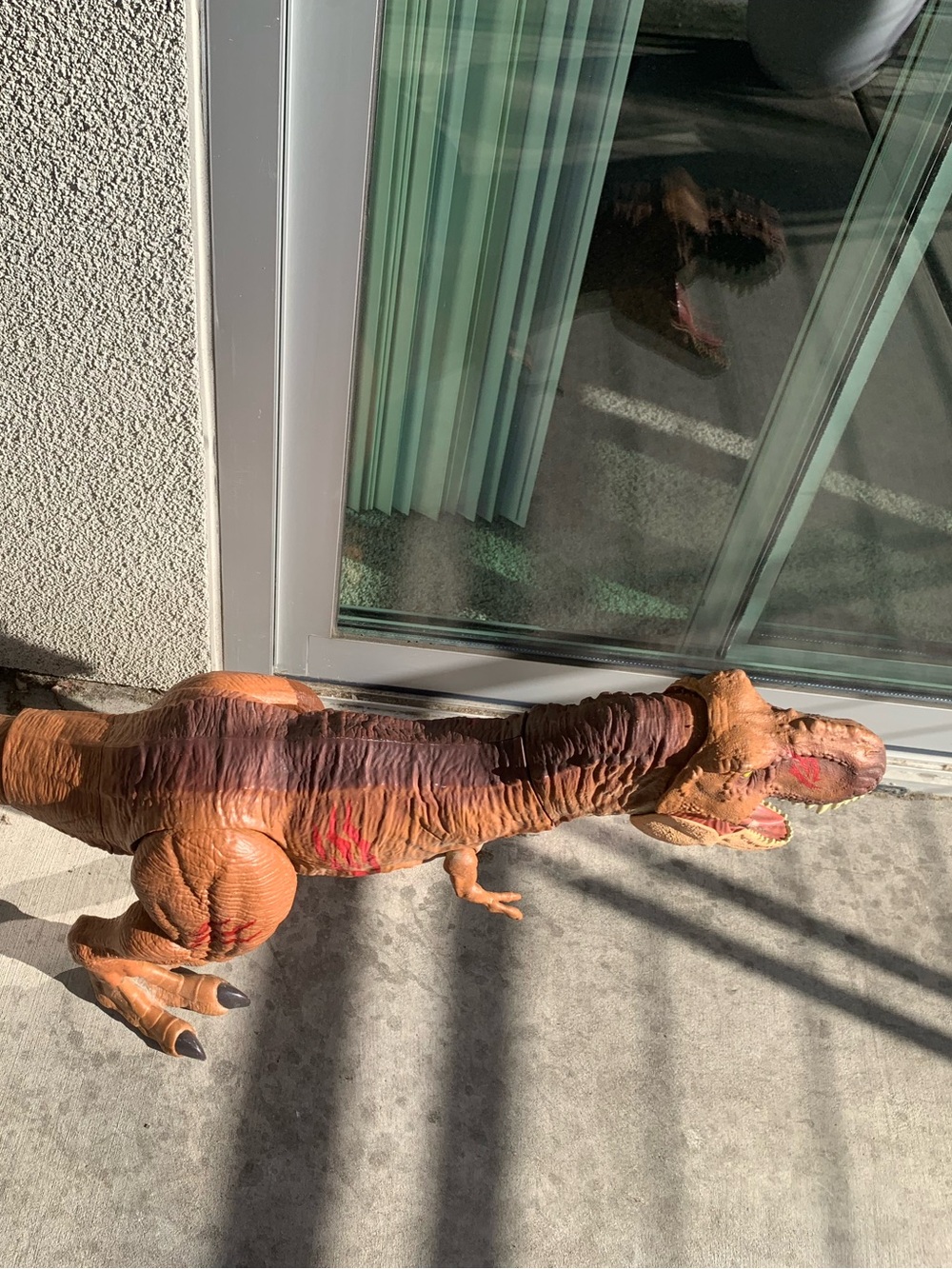 Orange and Brown T-Rex Dinosaur Action Figure Toy